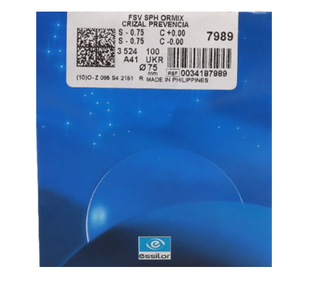 ESSILOR 1.6 Ormix CRIZAL PREVENCIA 0020 фото
